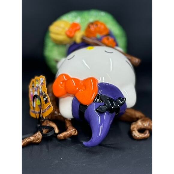 Hello Kitty Adorable Halloween Scene, Tree, Broom, Pumpkin - Picture 9 of 11